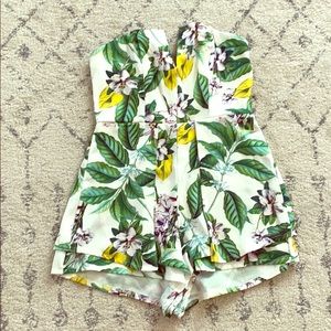 Showpo tropical botanical romper with straps